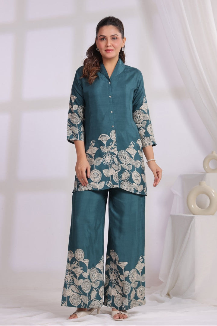 Ramoji cadet printed muslin co-ord set