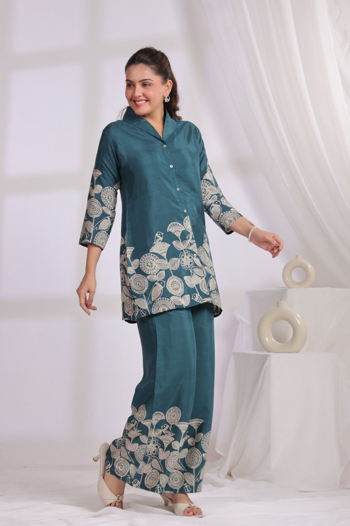 Ramoji cadet printed muslin co-ord set