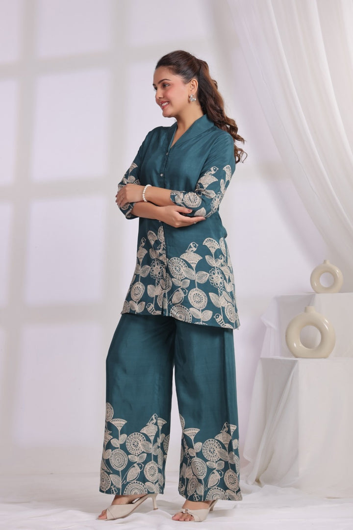 Ramoji cadet printed muslin co-ord set