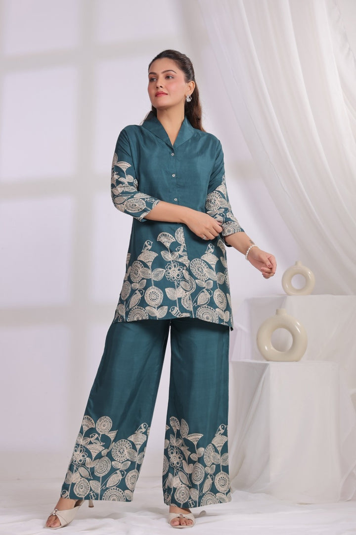 Ramoji cadet printed muslin co-ord set