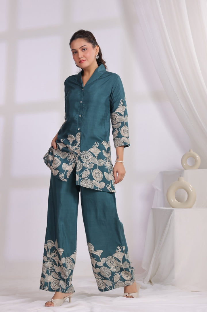 Ramoji cadet printed muslin co-ord set