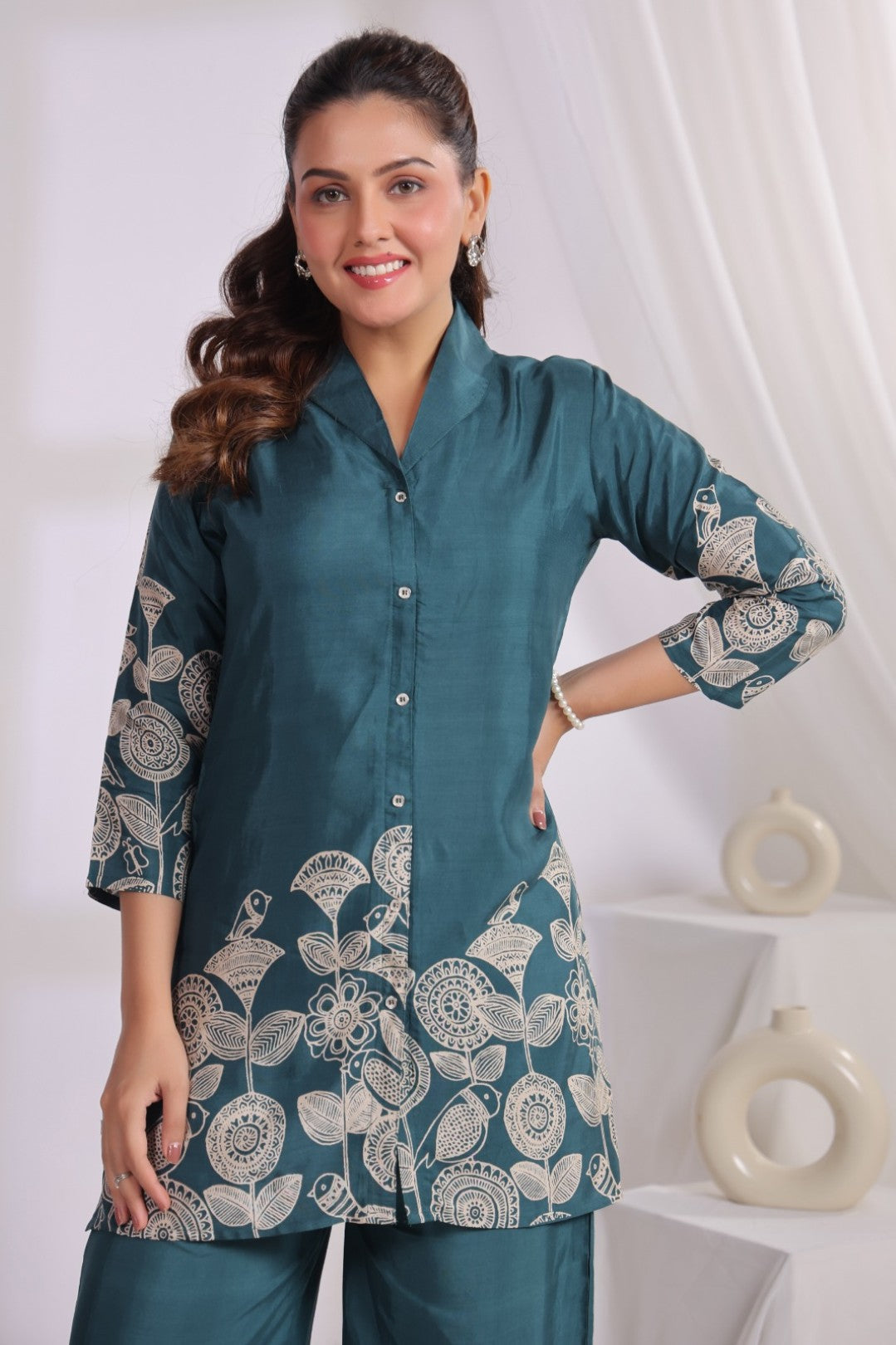 Ramoji cadet printed muslin co-ord set