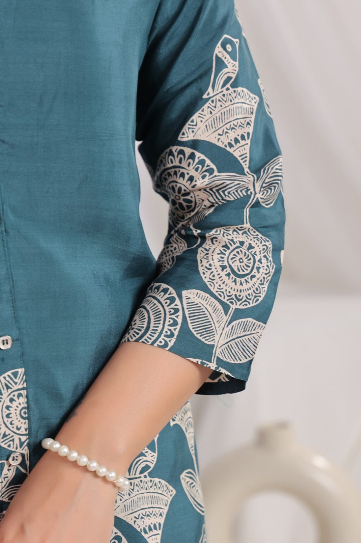 Ramoji cadet printed muslin co-ord set
