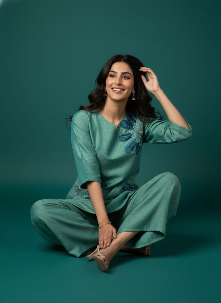 Prisha jay embroidery co-ord set