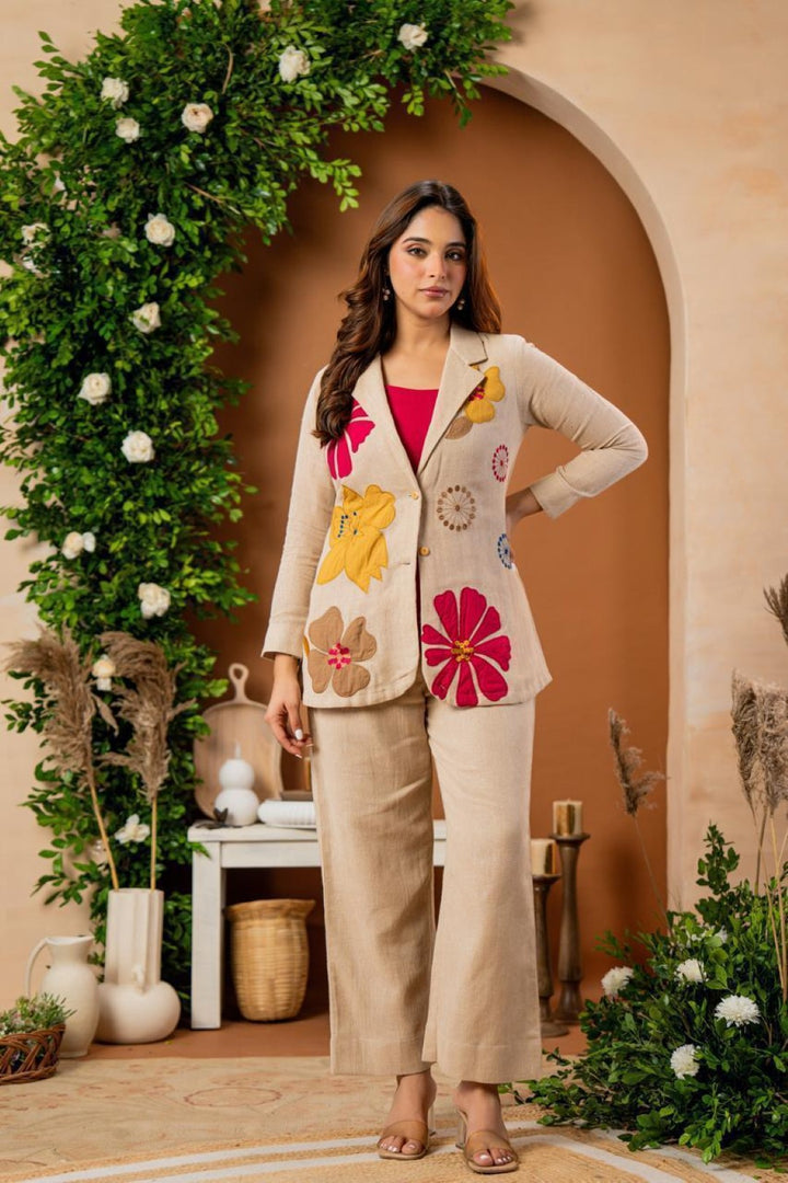 Opela Applique Jacket Co-ord set