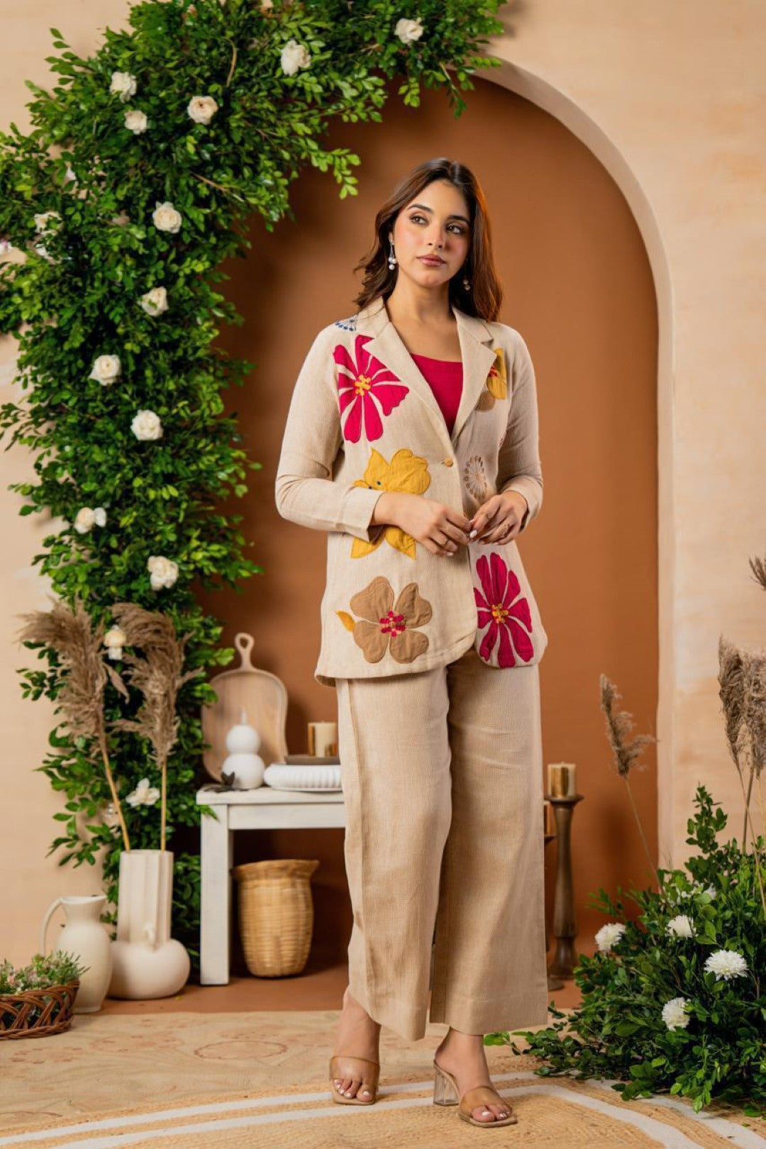 Opela Applique Jacket Co-ord set