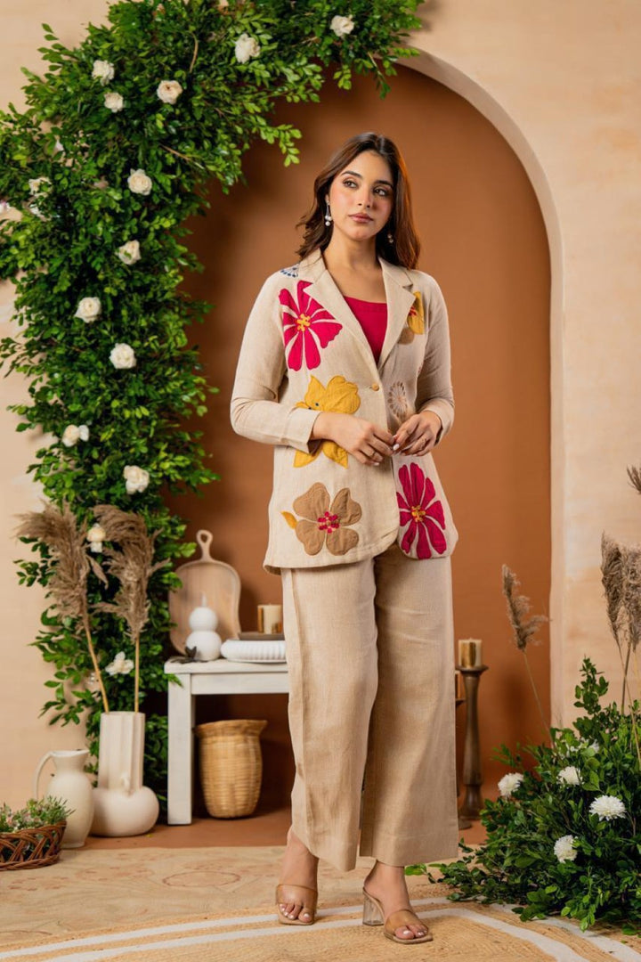 Opela Applique Jacket Co-ord set