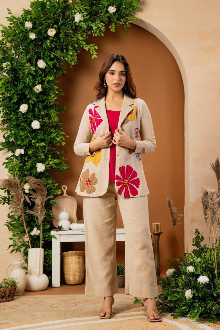 Opela Applique Jacket Co-ord set