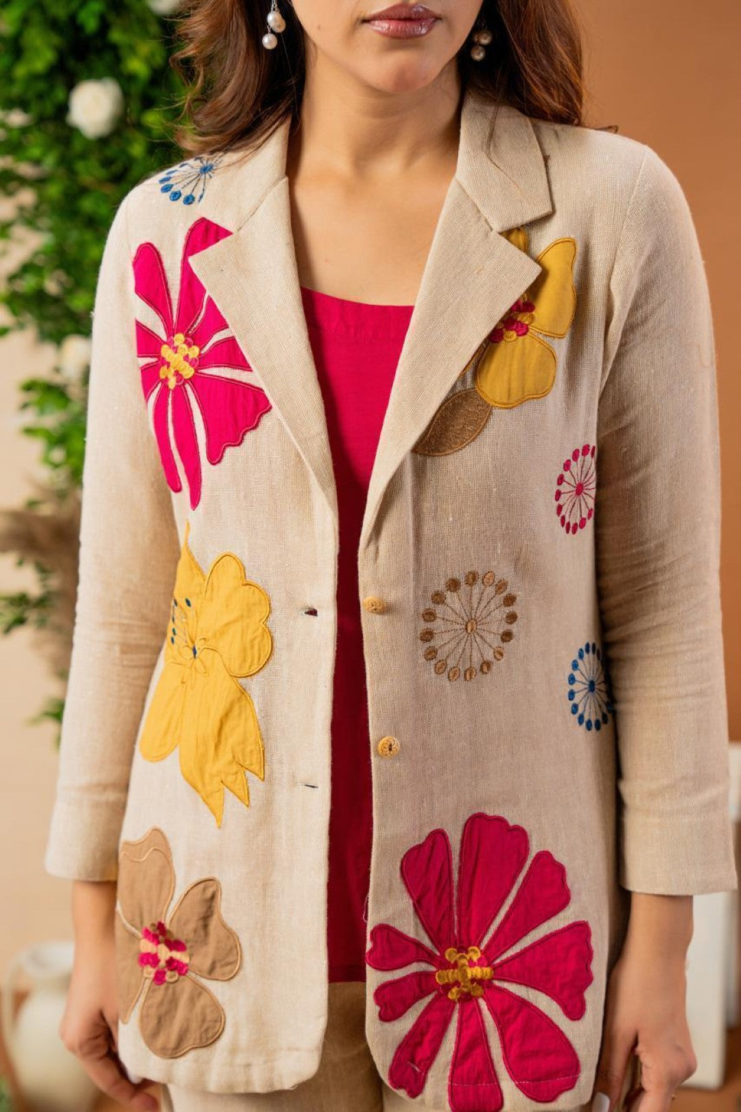 Opela Applique Jacket Co-ord set