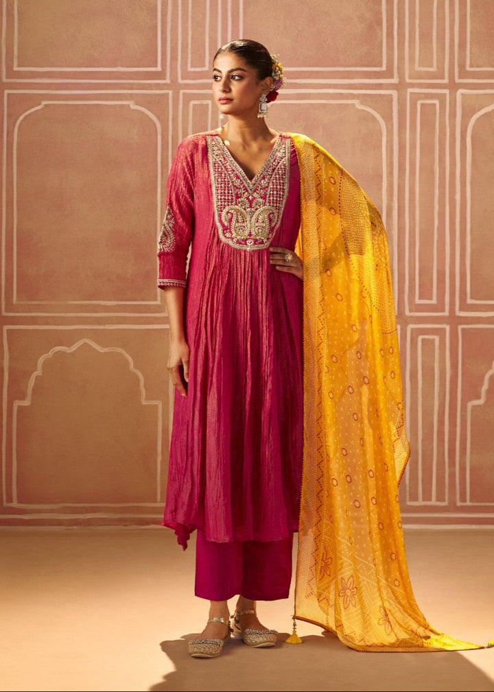 Amaja Rose Full Work Premium Heavy Suit Set