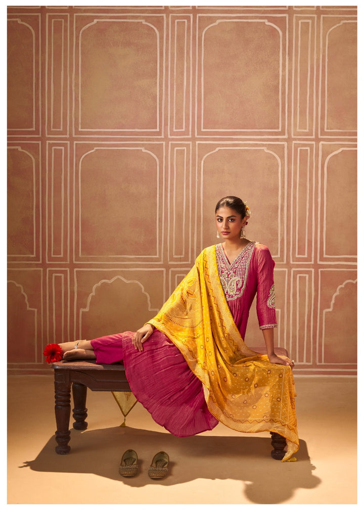 Amaja Rose Full Work Premium Heavy Suit Set