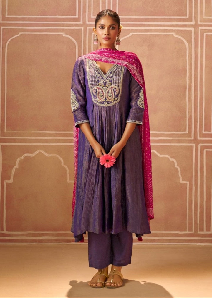 Shireen Iris Full Work Premium Heavy Suit Set