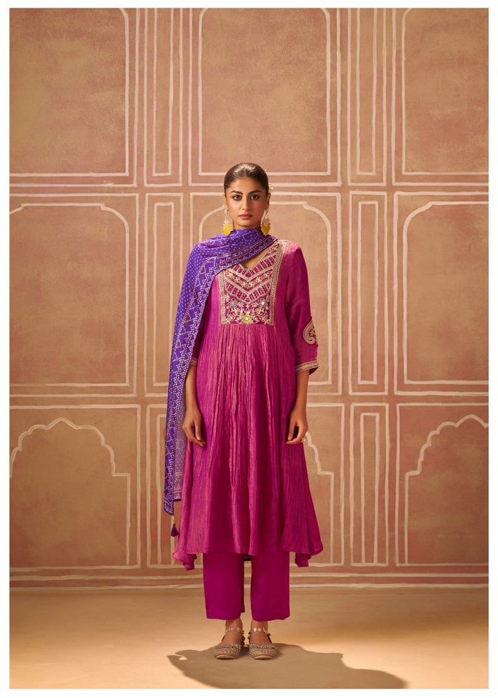 Shireen Taffy Full Work Premium Heavy Suit Set