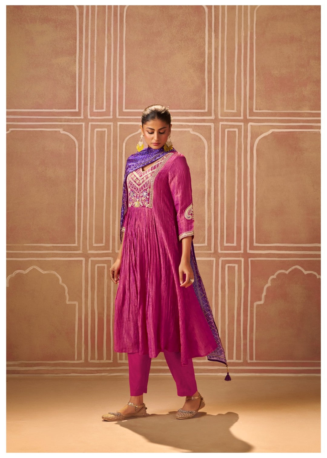 Shireen Taffy Full Work Premium Heavy Suit Set