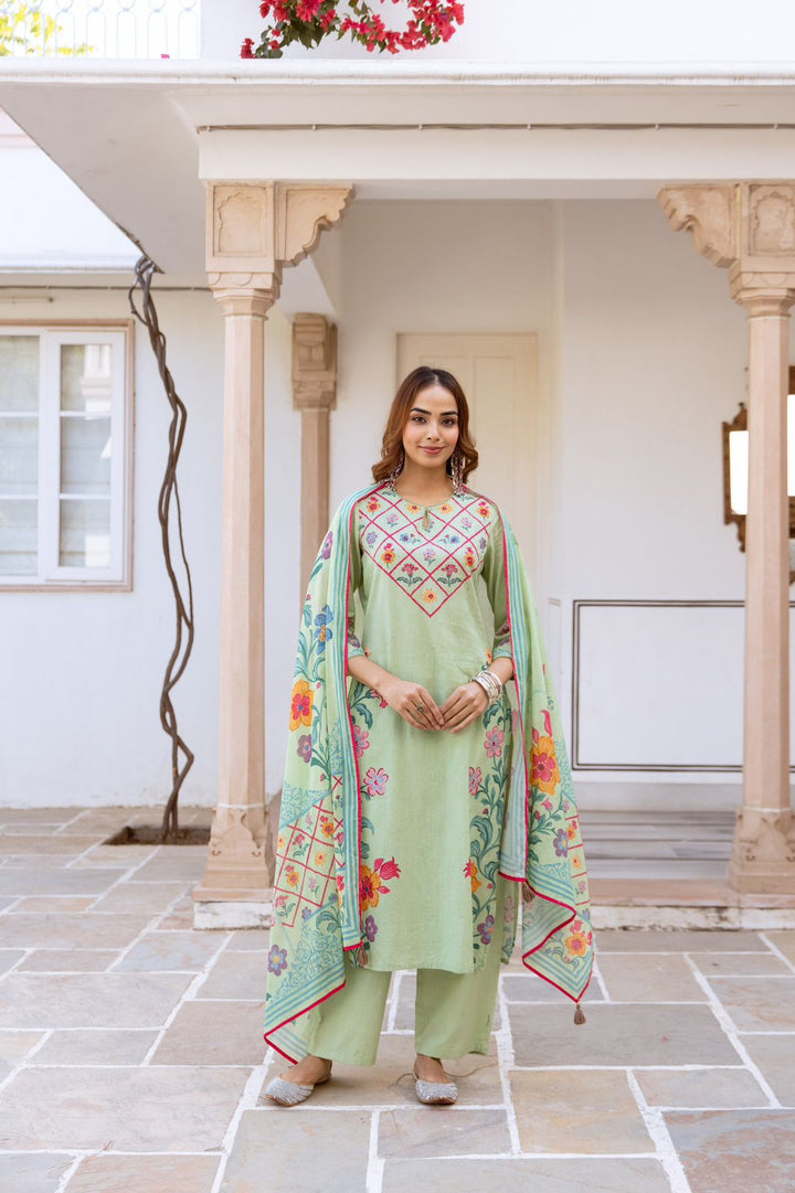 Kamli moss printed suit set