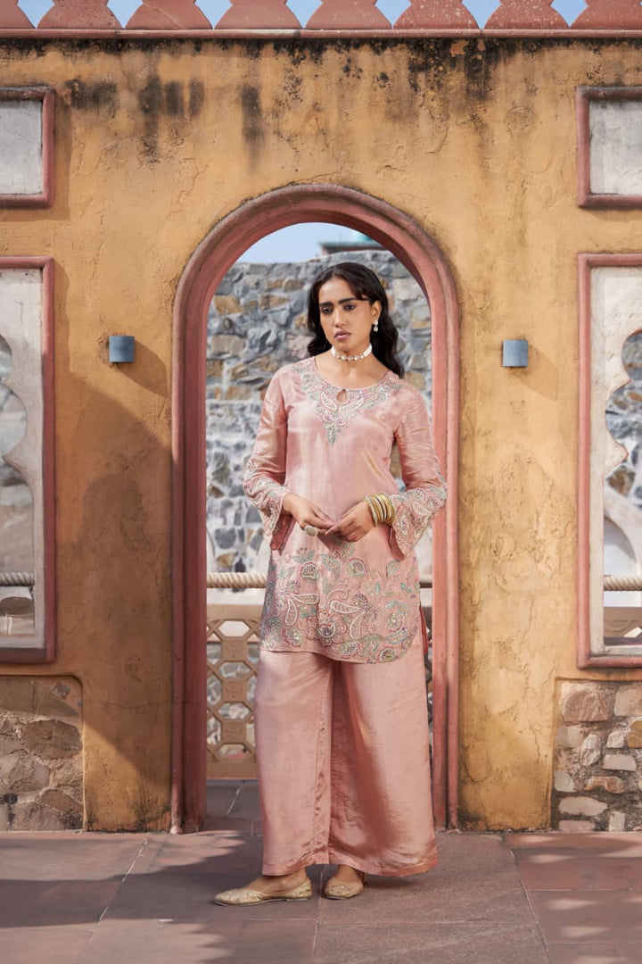 Mihika Salmon Full Work Suit Set