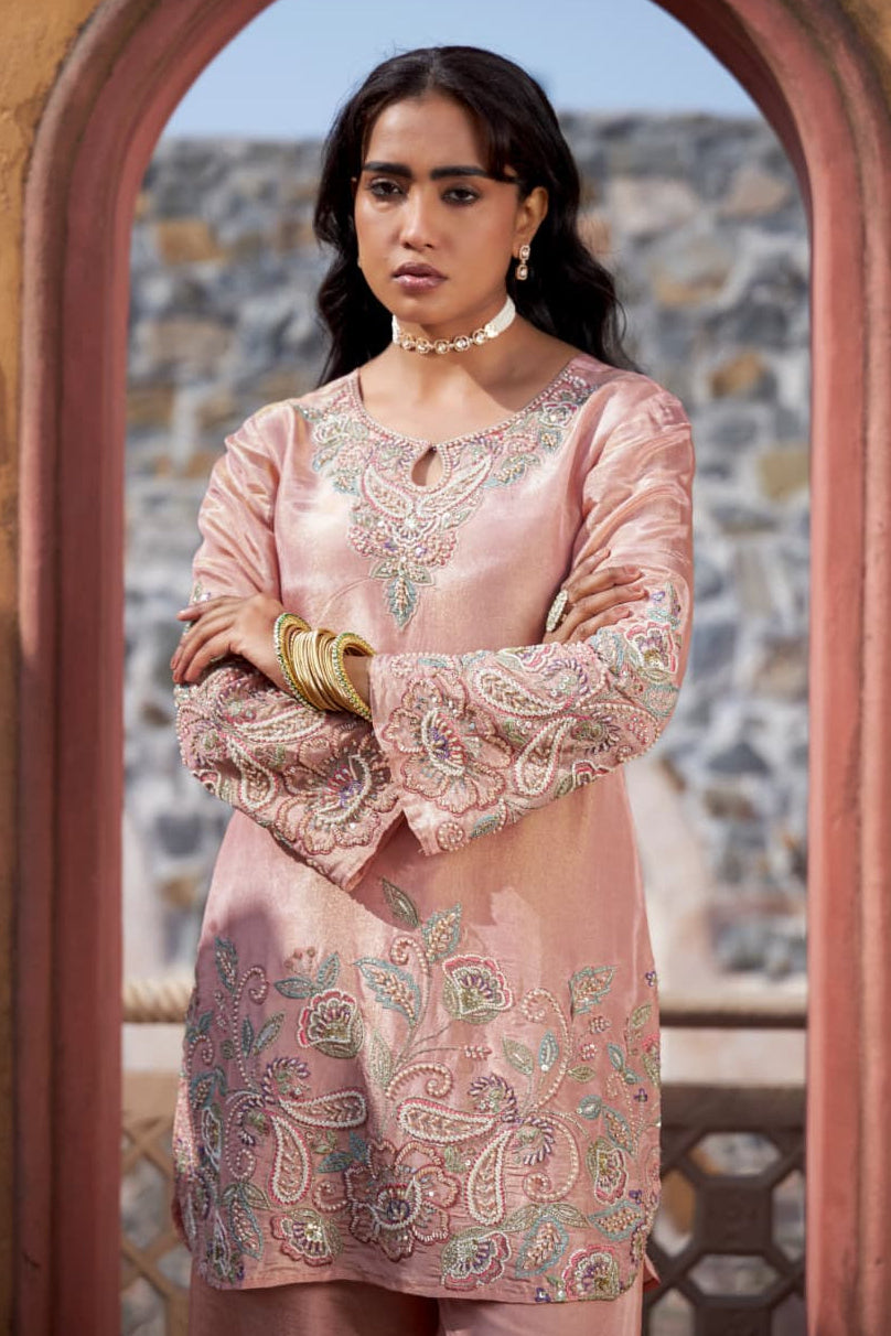 Mihika Salmon Full Work Suit Set