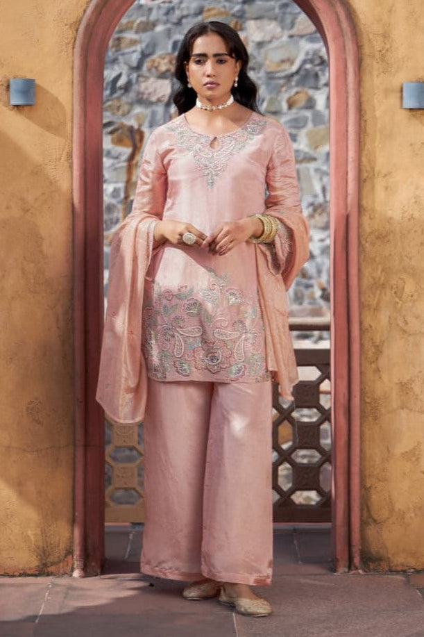 Mihika Salmon Full Work Suit Set