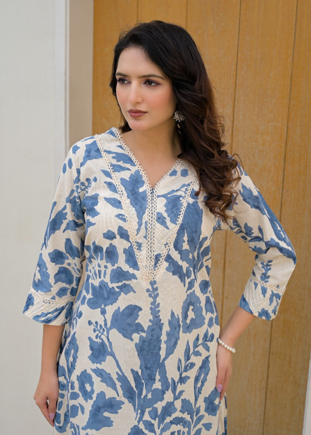 Mayri Prussian Cotton Co-ord Set