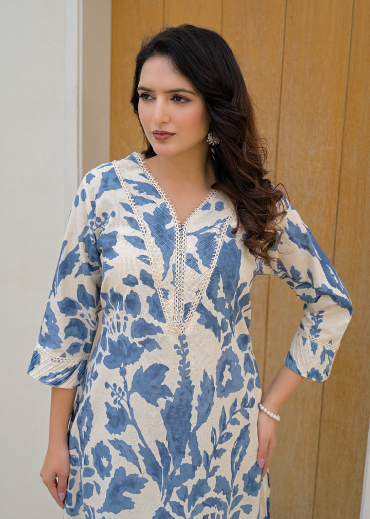 Mayri Prussian Cotton Co-ord Set