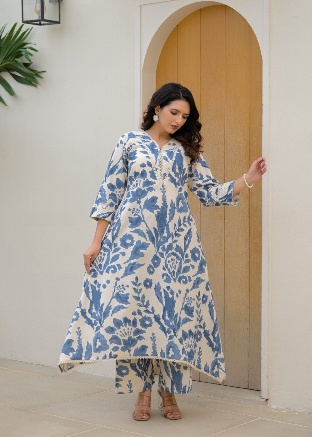 Mayri Prussian Cotton Co-ord Set