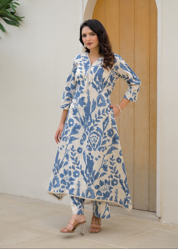 Mayri Prussian Cotton Co-ord Set