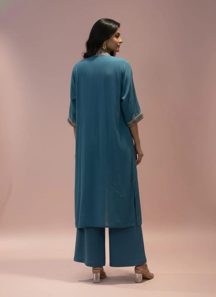 Chaitri Teal Fusion 3 pc set