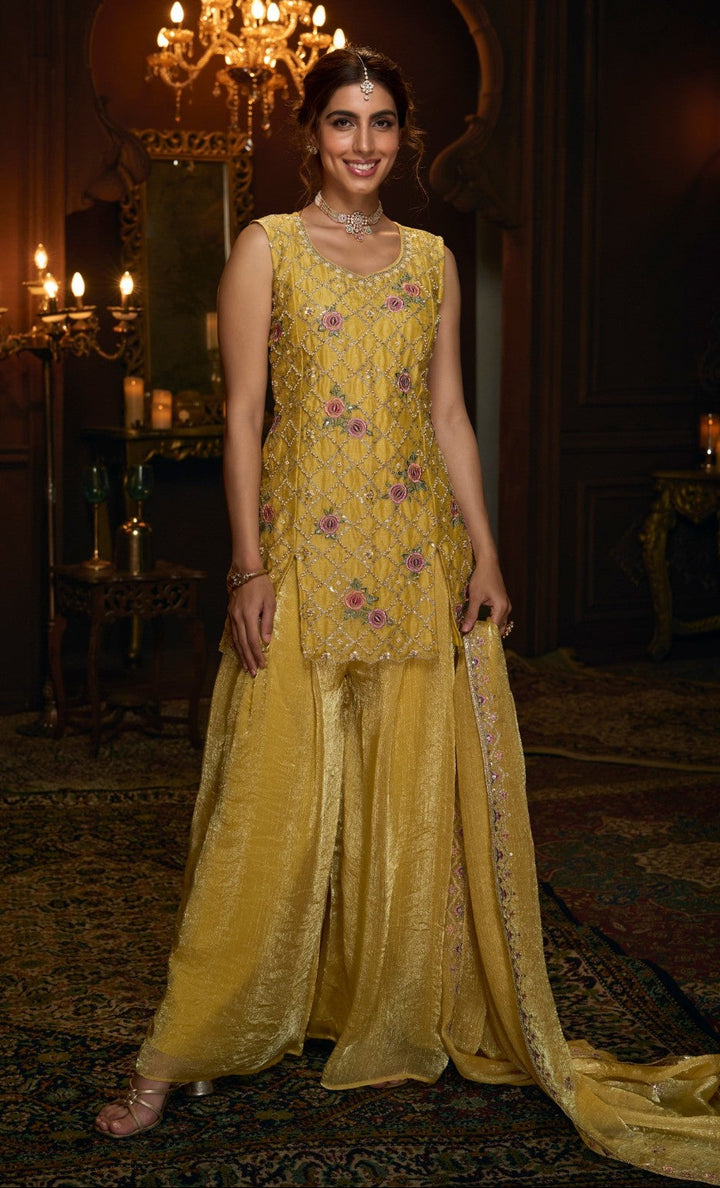 Haniya canary full work suit set