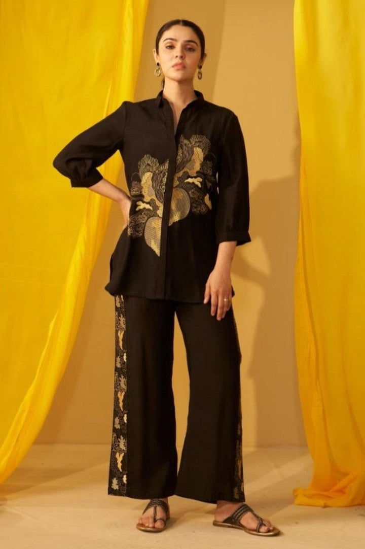 Tisca sable embroidery co-ord set