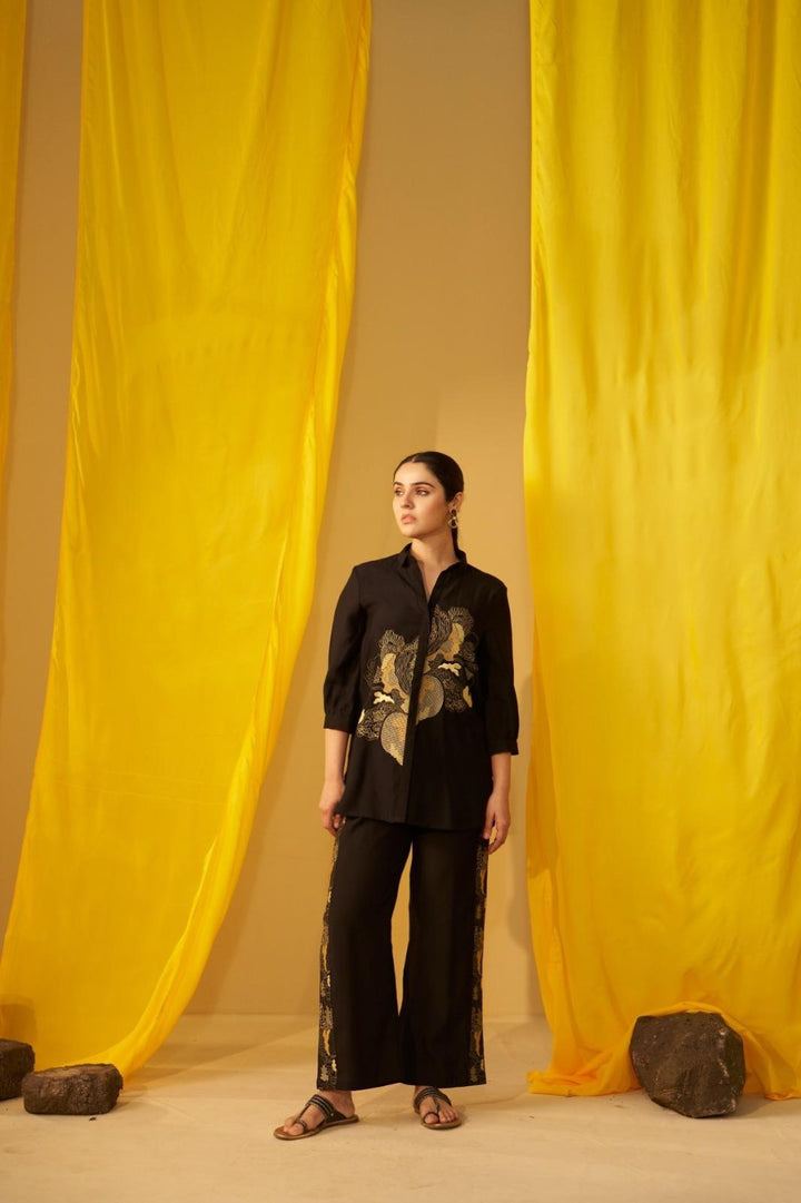 Tisca sable embroidery co-ord set