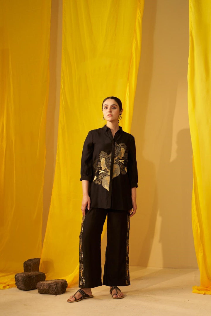 Tisca sable embroidery co-ord set