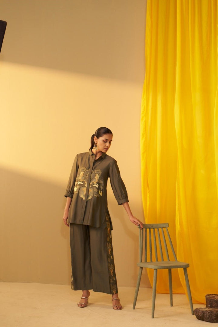 Tisca moss embroidery co-ord set