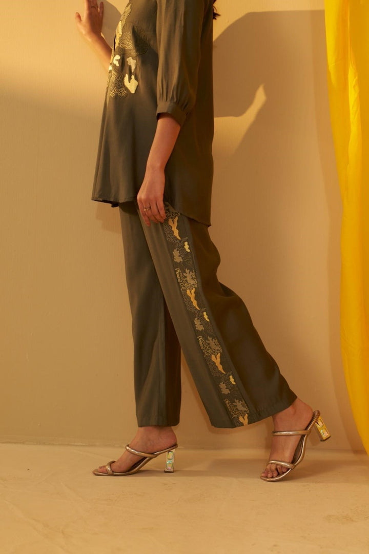 Tisca moss embroidery co-ord set