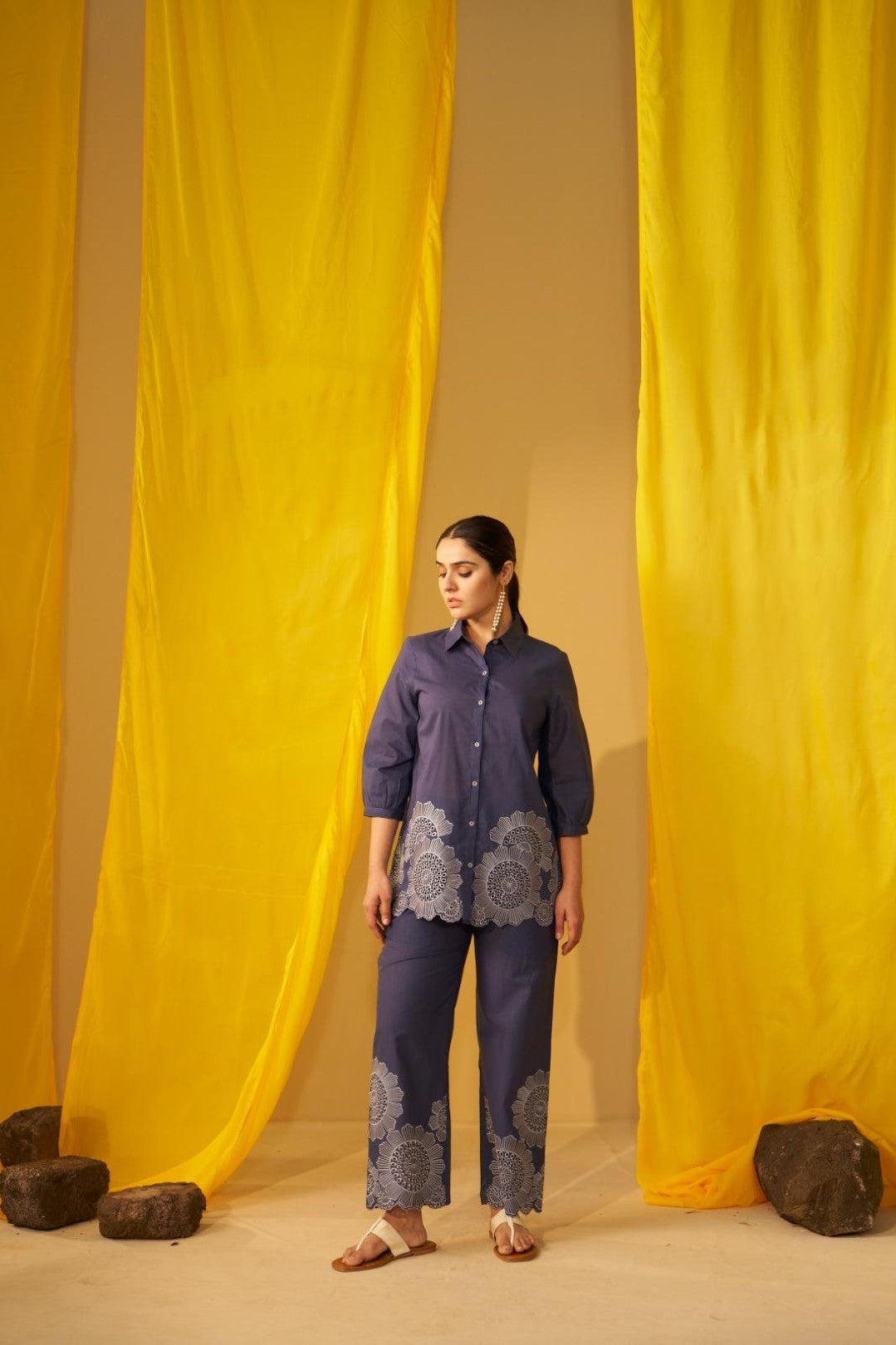 Tisca Indi Embroidery Co-ord set