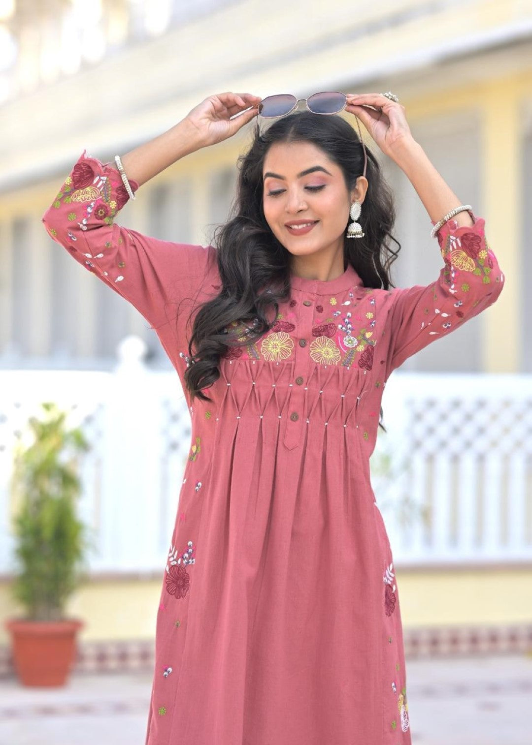 Chandri Rose Embroidered Kurta Pant Set
