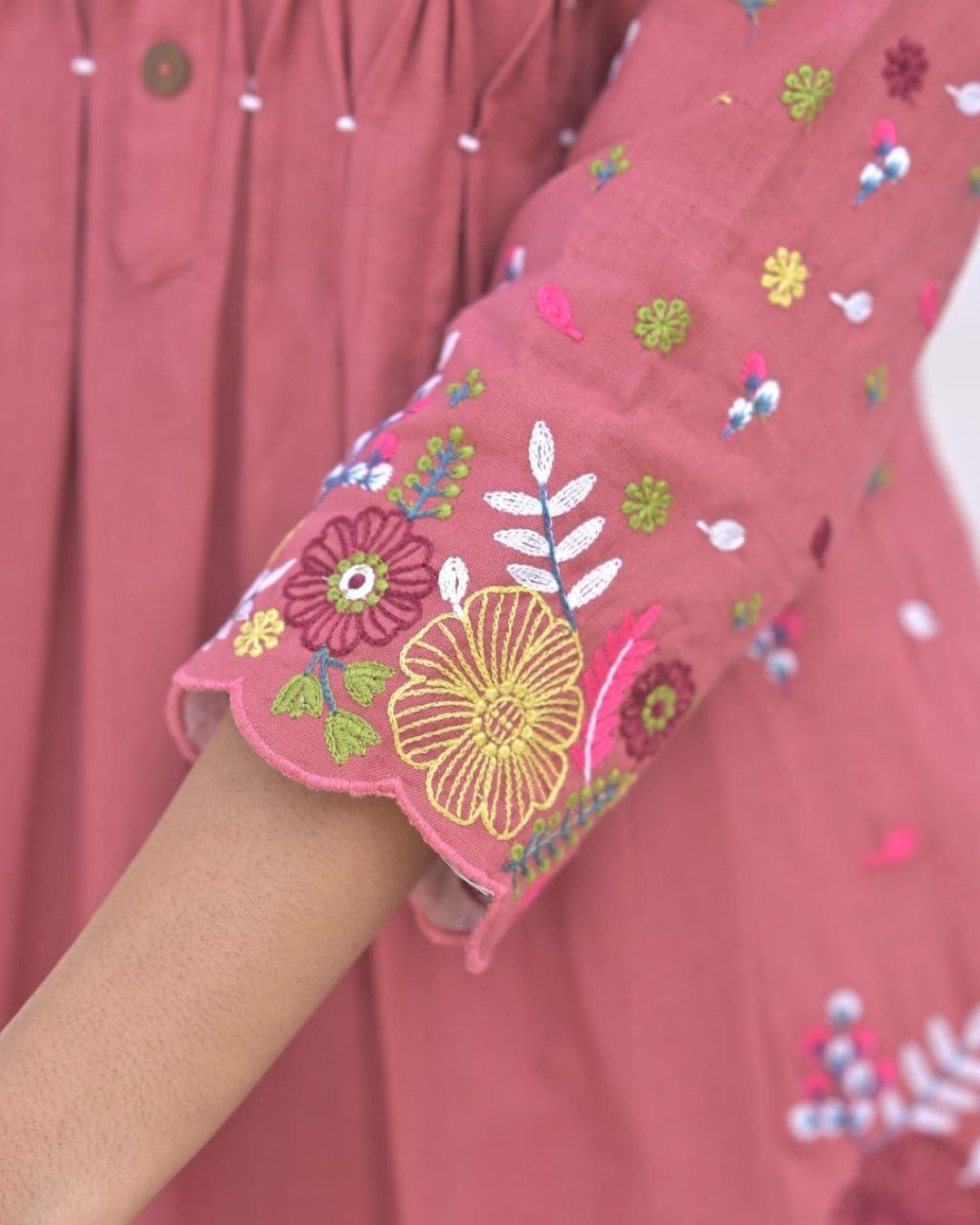 Chandri Rose Embroidered Kurta Pant Set