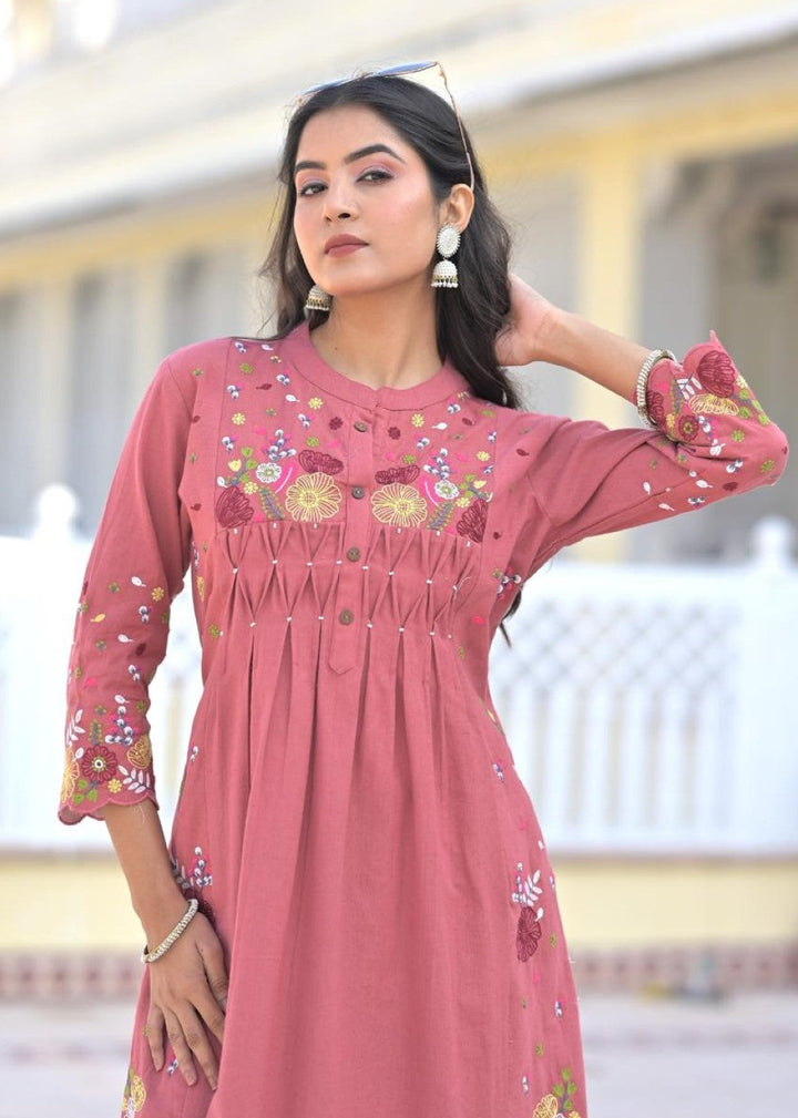 Chandri Rose Embroidered Kurta Pant Set