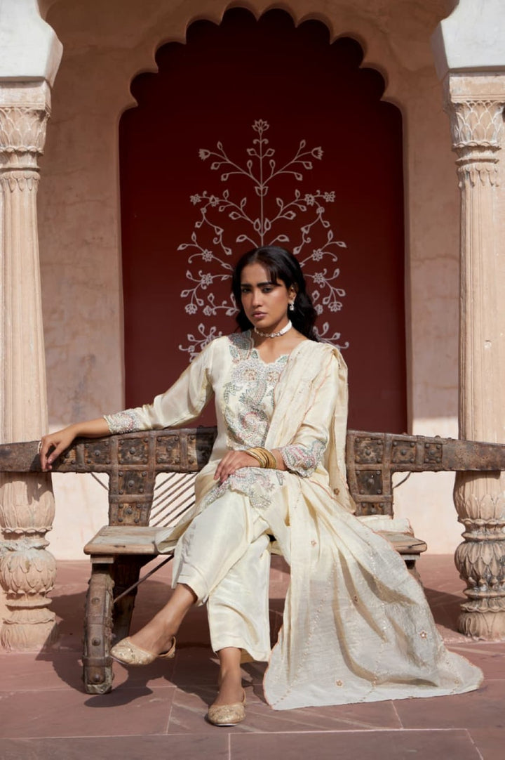 Mihika pearl full work suit set