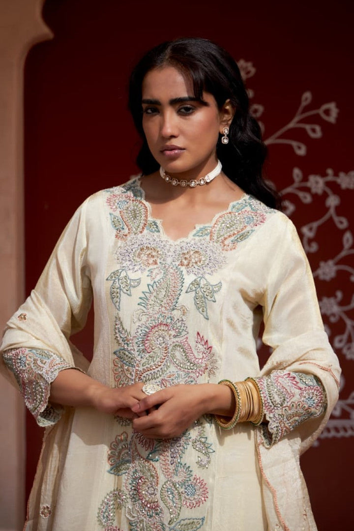 Mihika pearl full work suit set