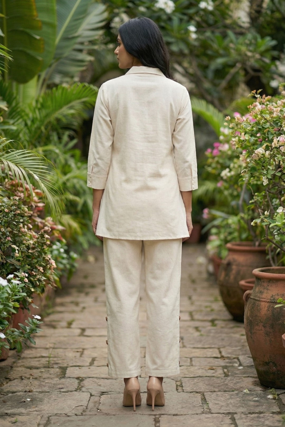 Sargi daisy embroidery co-ord set