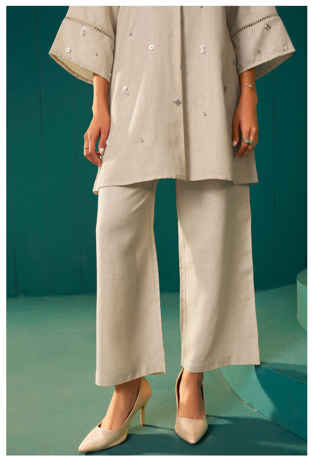 Itrh Vanila cotton linen co-ord set