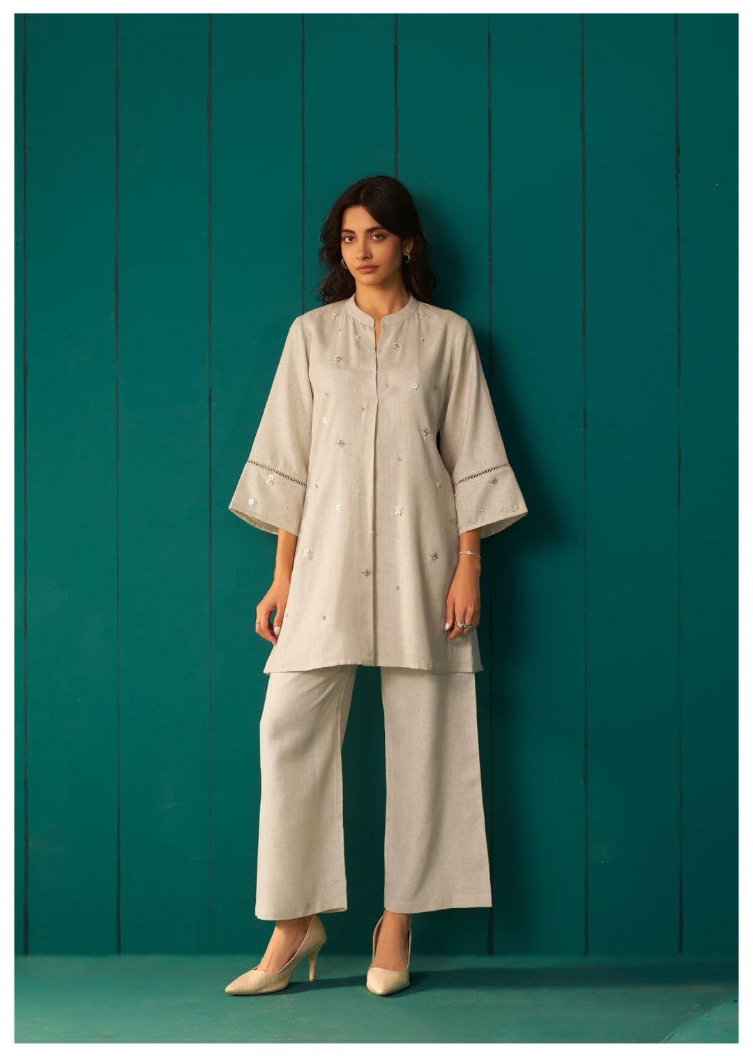 Itrh Vanila cotton linen co-ord set