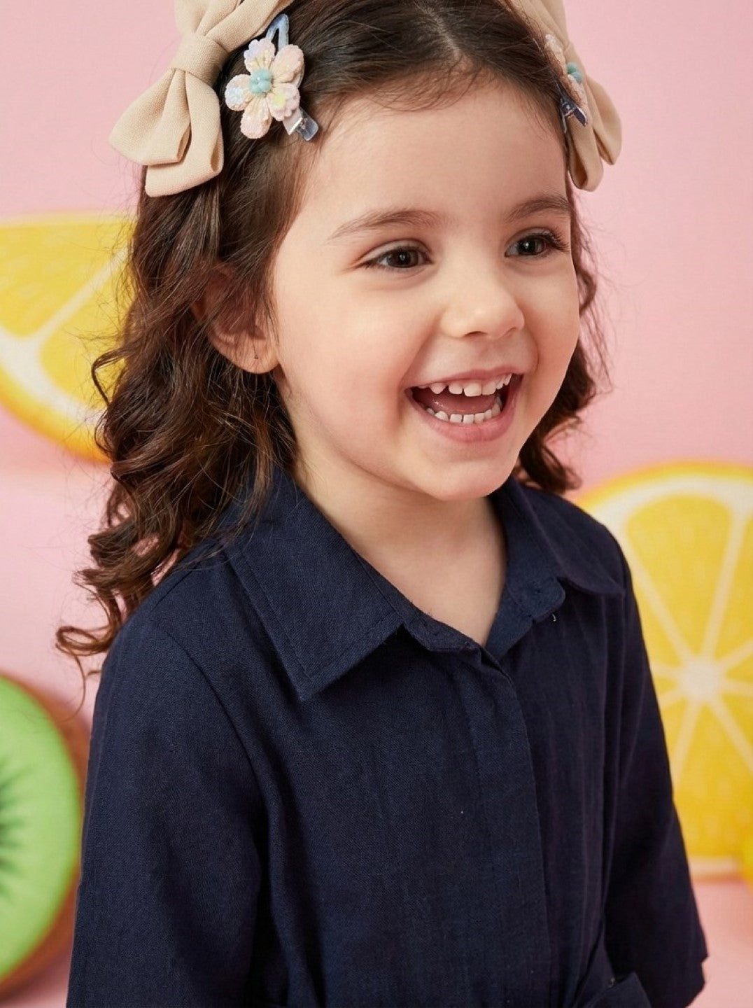 Joy azure embroidery cotton dress