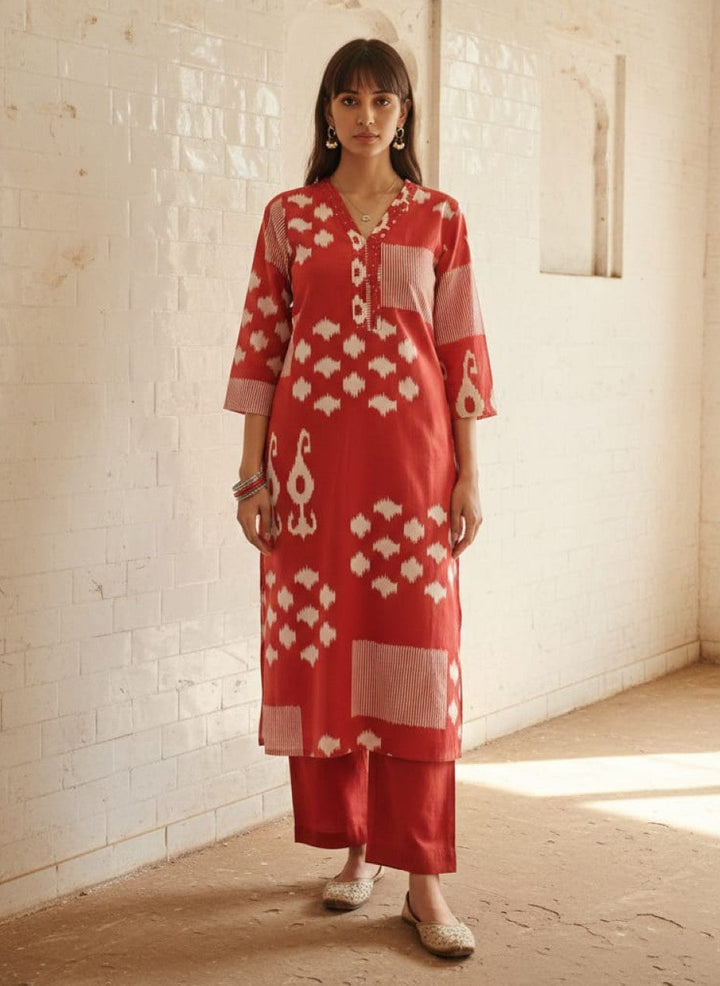 Swades vermi cotton kurta pant set