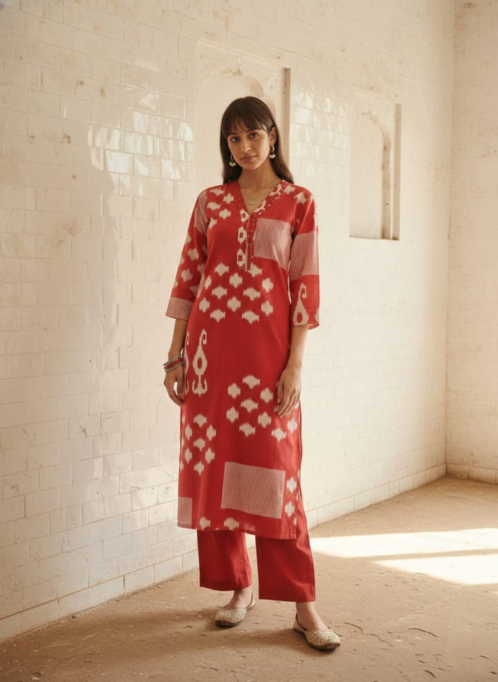 Swades vermi cotton kurta pant set