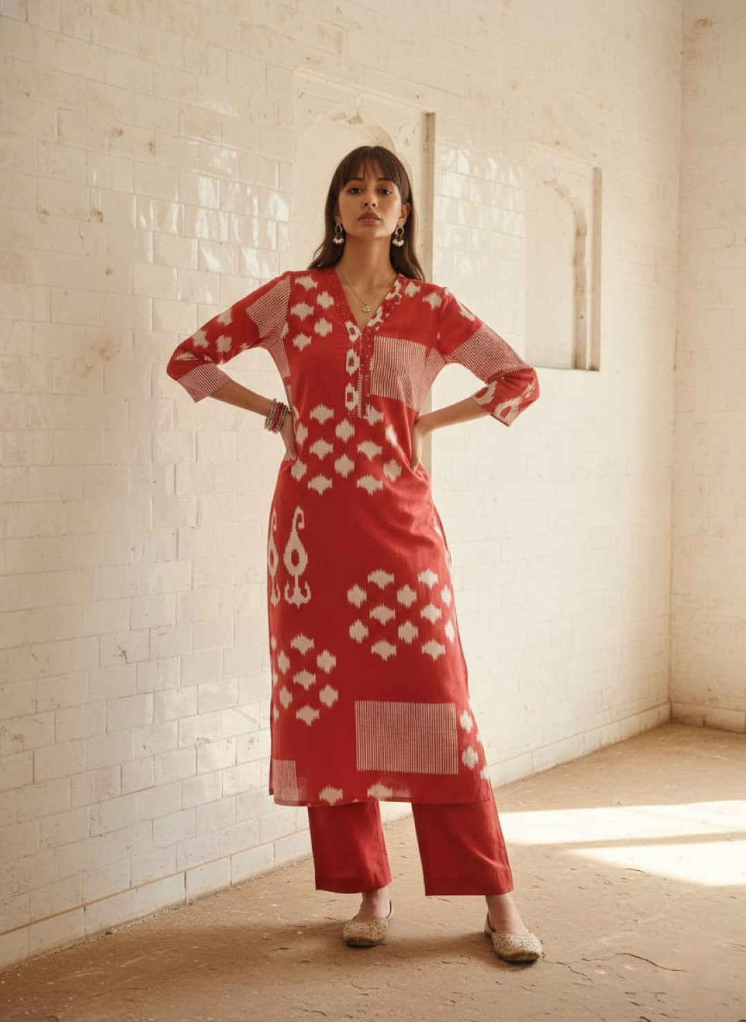 Swades vermi cotton kurta pant set