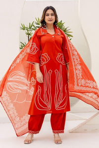 Girnar Apricot Cotton suit set