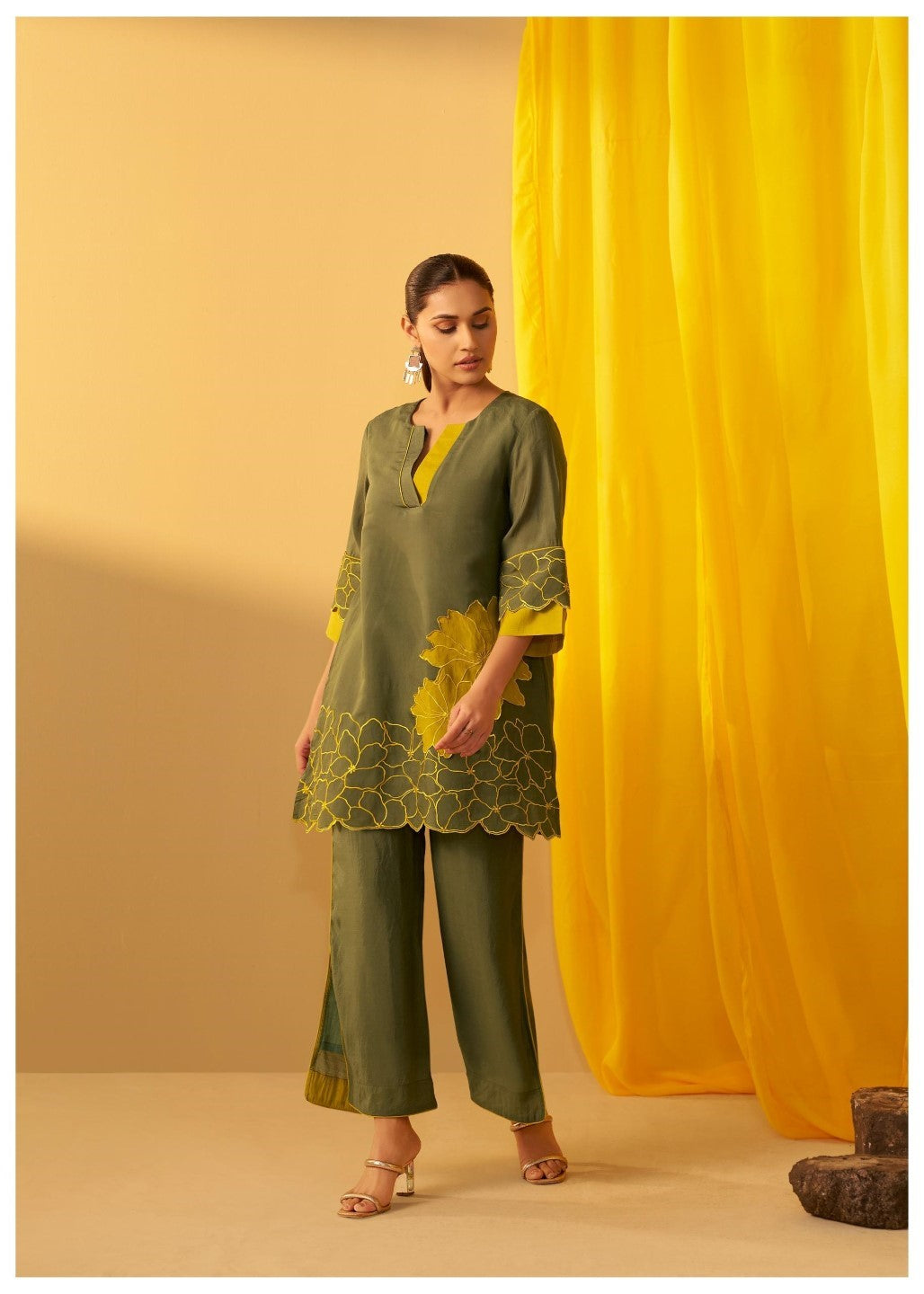Tisca pear applique co-ord set