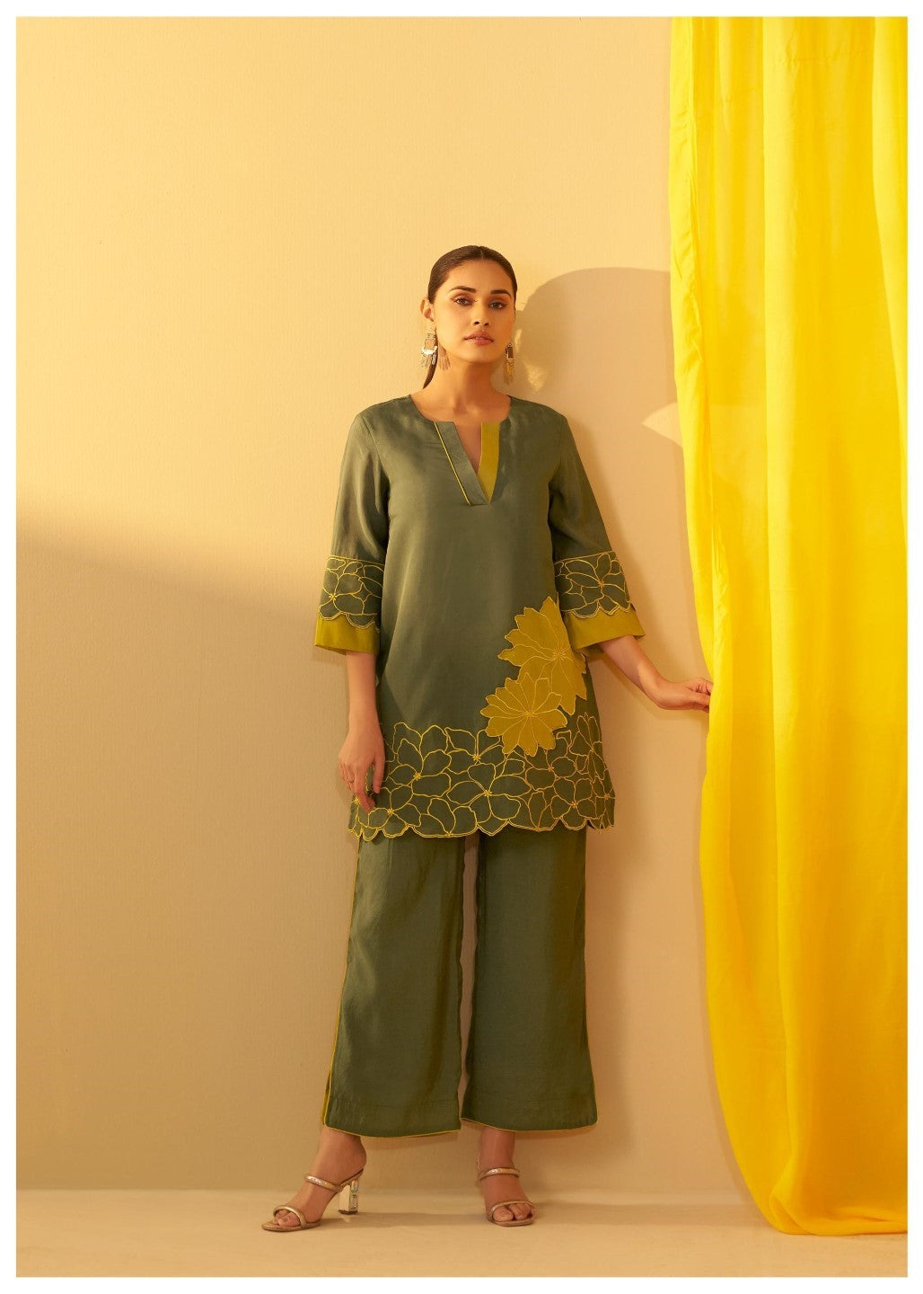 Tisca pear applique co-ord set