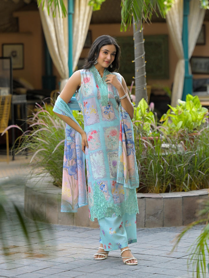 Dagdai Sage cotton suit set